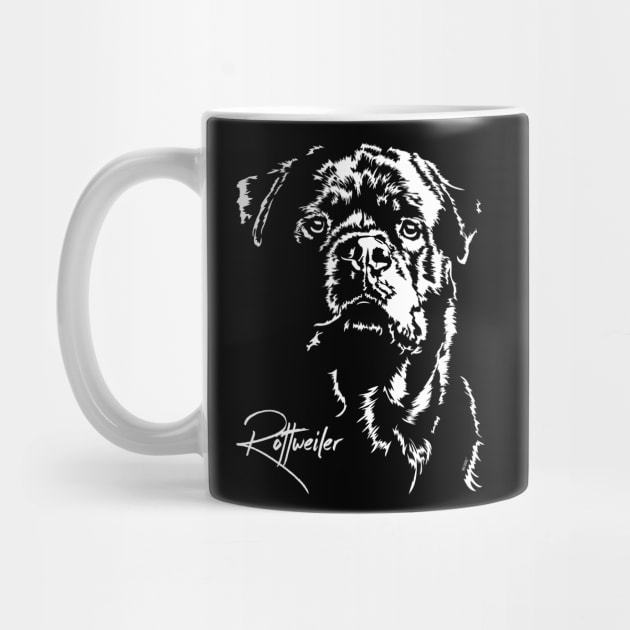 Proud Rottweiler dog portrait by wilsigns